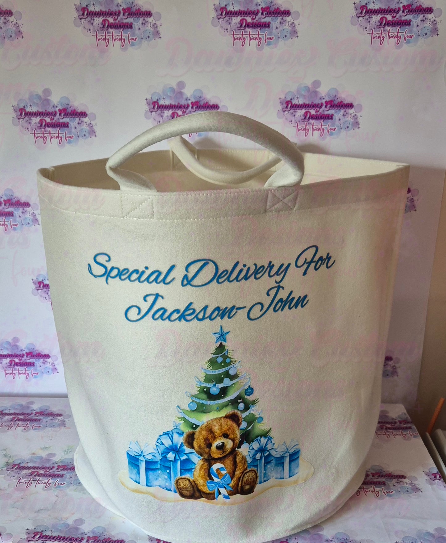 White Felt Trug