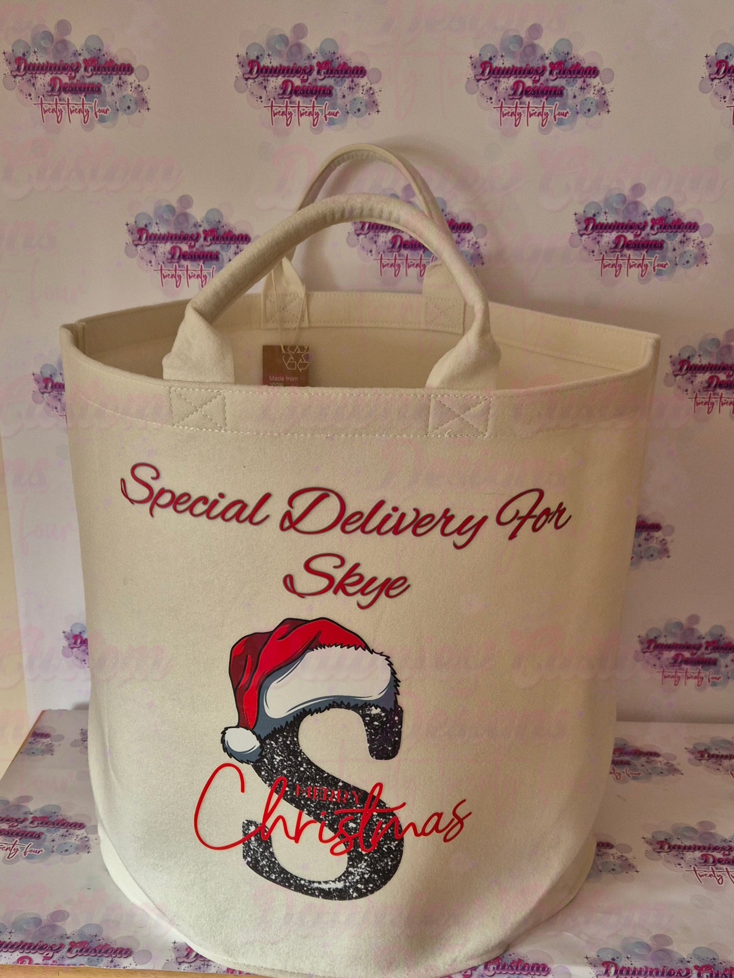 White Felt Trug