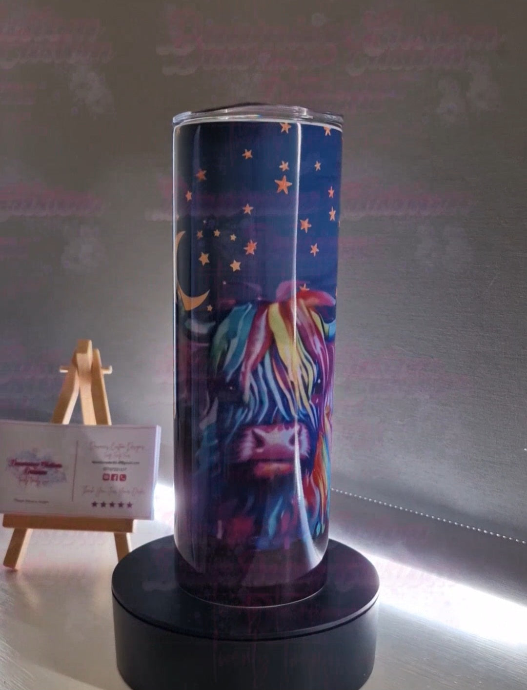 Blue Highland Cow 20oz Tumbler