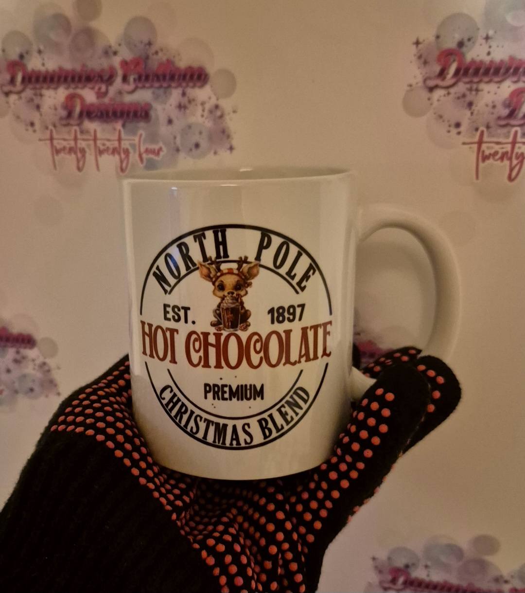 Cute Reindeer Hot Chocolate Mug