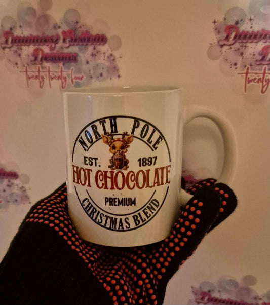 Cute Reindeer Hot Chocolate Mug