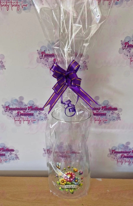 A gift wrapped vase for a teacher 