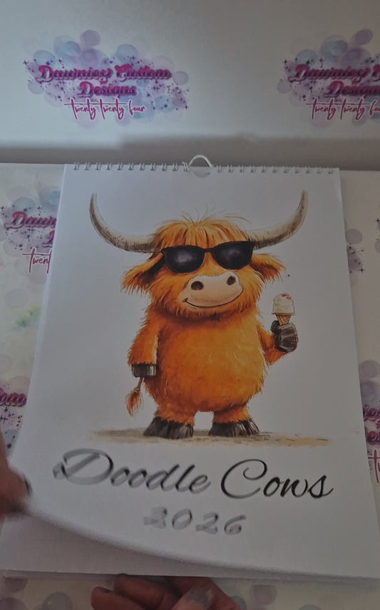 Doodle Cow 2026 Calendar